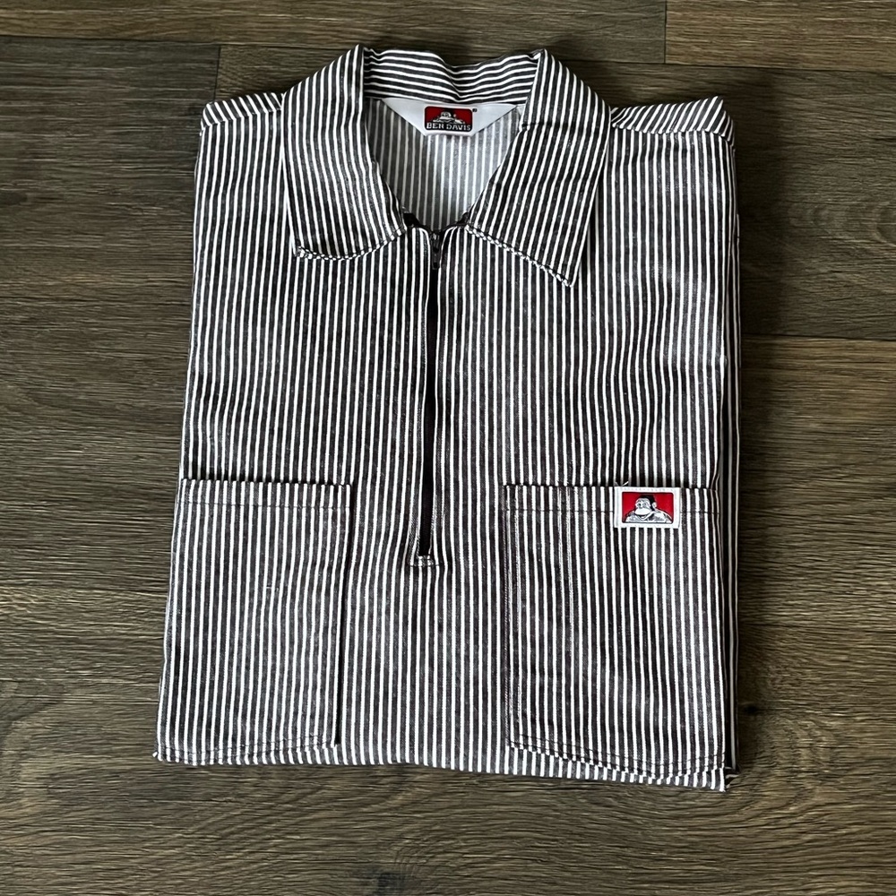 Ben Davis brown/white pin stripe